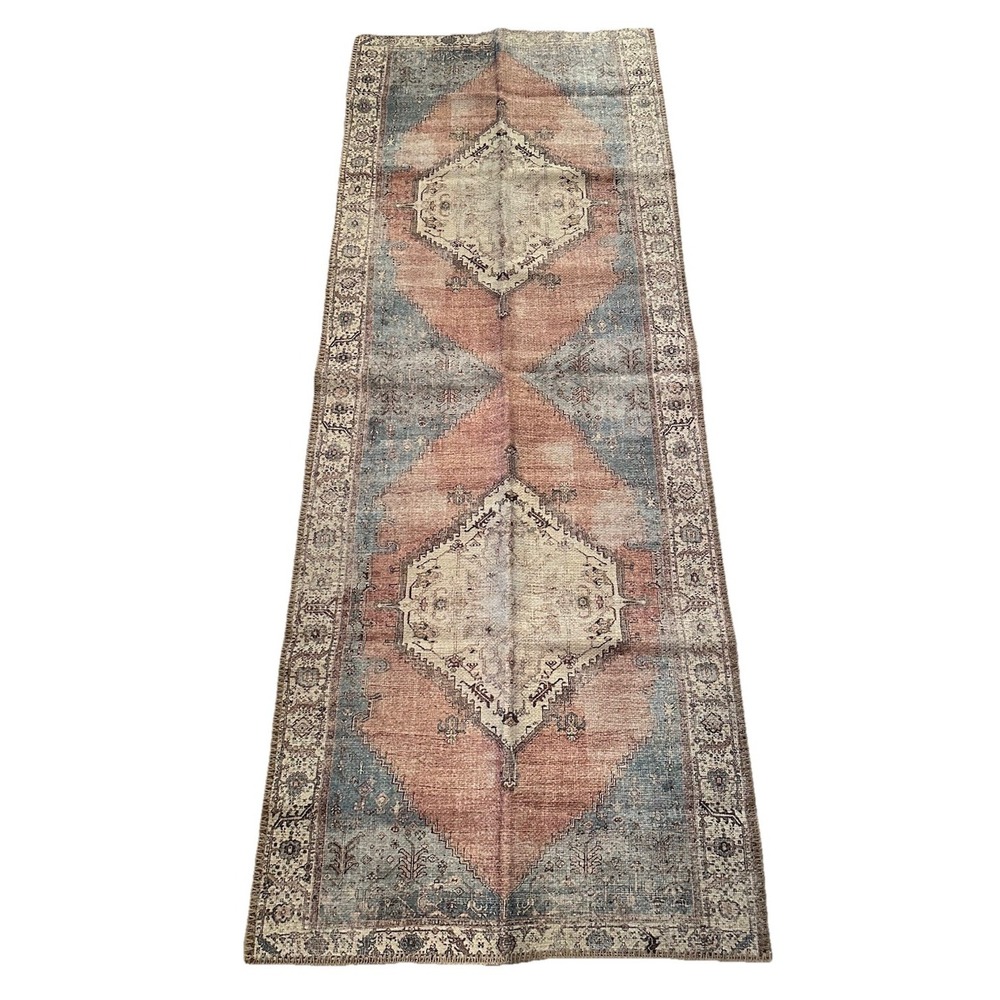 Machine Washable Rug Adiva Larissa 2'6"X6'6" Runner LRS42 Multi Pink Blue Cream